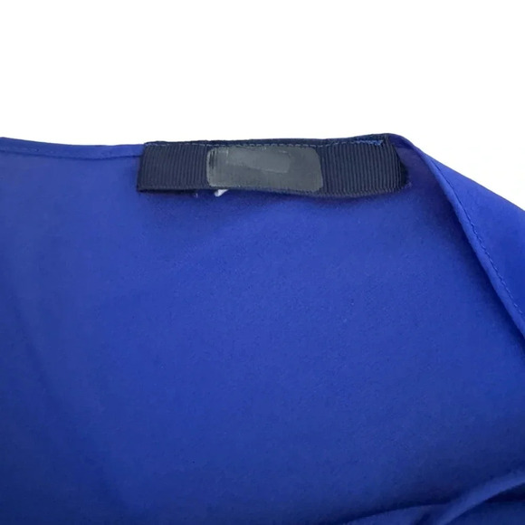 Royal Blue Spaghetti Strap Mini Slip Dress Crew Neck Sheer Size S RTR - Picture 8 of 8